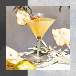 Poached Pear Tequila Spritz